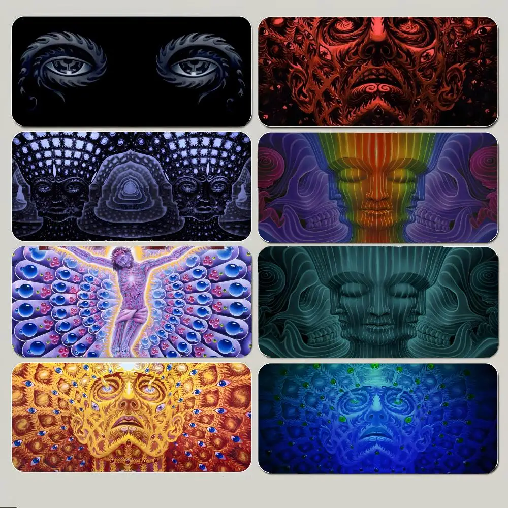 Psychedelic Alex Grey-s Mouse Pad Large Gaming Mousepad with Thick Stitched Edge Non-Slip Desk Mat
