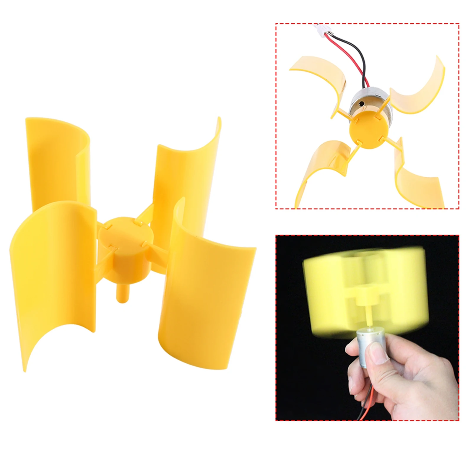 DIY Kit Small Motor Vertical Wind Turbines Blades Breeze Electricity Generator Science Model Wind Energy Vertical Wind Generator