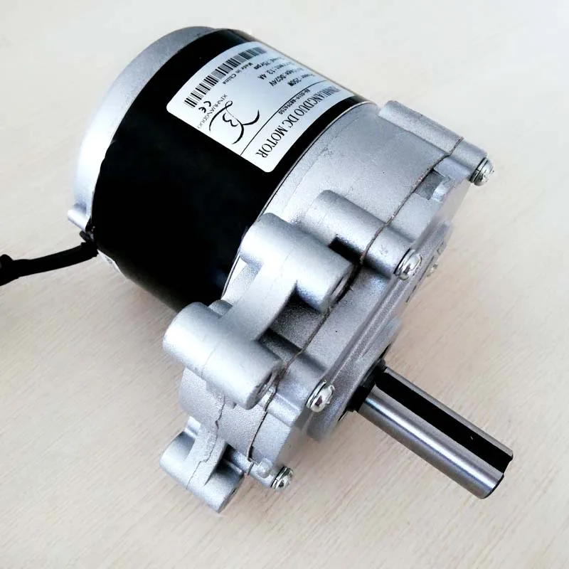 저속 브러시 모터, 긴 샤프트, 휠 체어 사용 기어 브러시 모터, 250W, 24V, 75RPM, 120RPM, 180RPM, 44mm, 샤프트 직경 17mm 