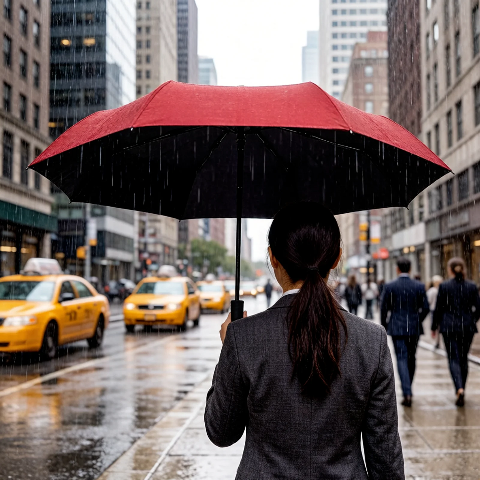 Manual Open Close Travel Rain Umbrella for Adults – Lightweight, Compact Windproof Water Resistant Canopy, Steel Aluminum Frame