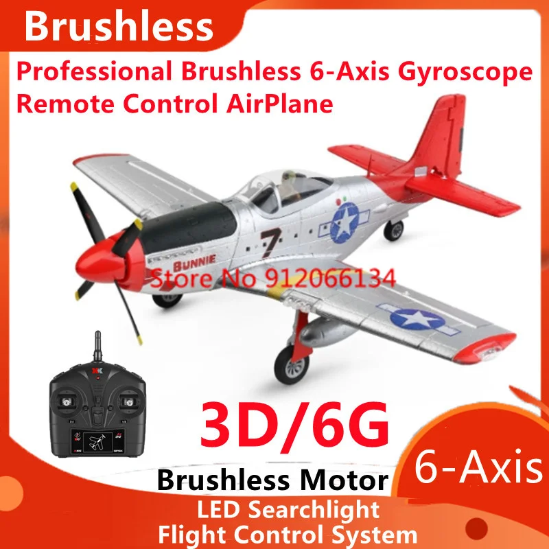 Professional Brushless 6-Axis Gyroscope Remote Control AirPlane 6G/3D LED Searchlight Flight Control System RC AirPlane Plane