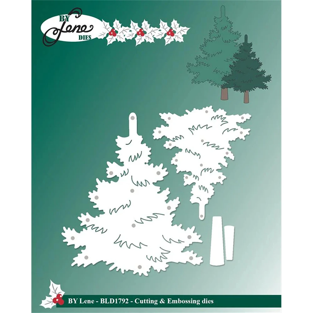 

2025 New By Lene Cutting Embossing Dies Christmas Fir Tree Dies Metal Cutting Dies DIY Scrapbooking Greeting Card Diary Handmade