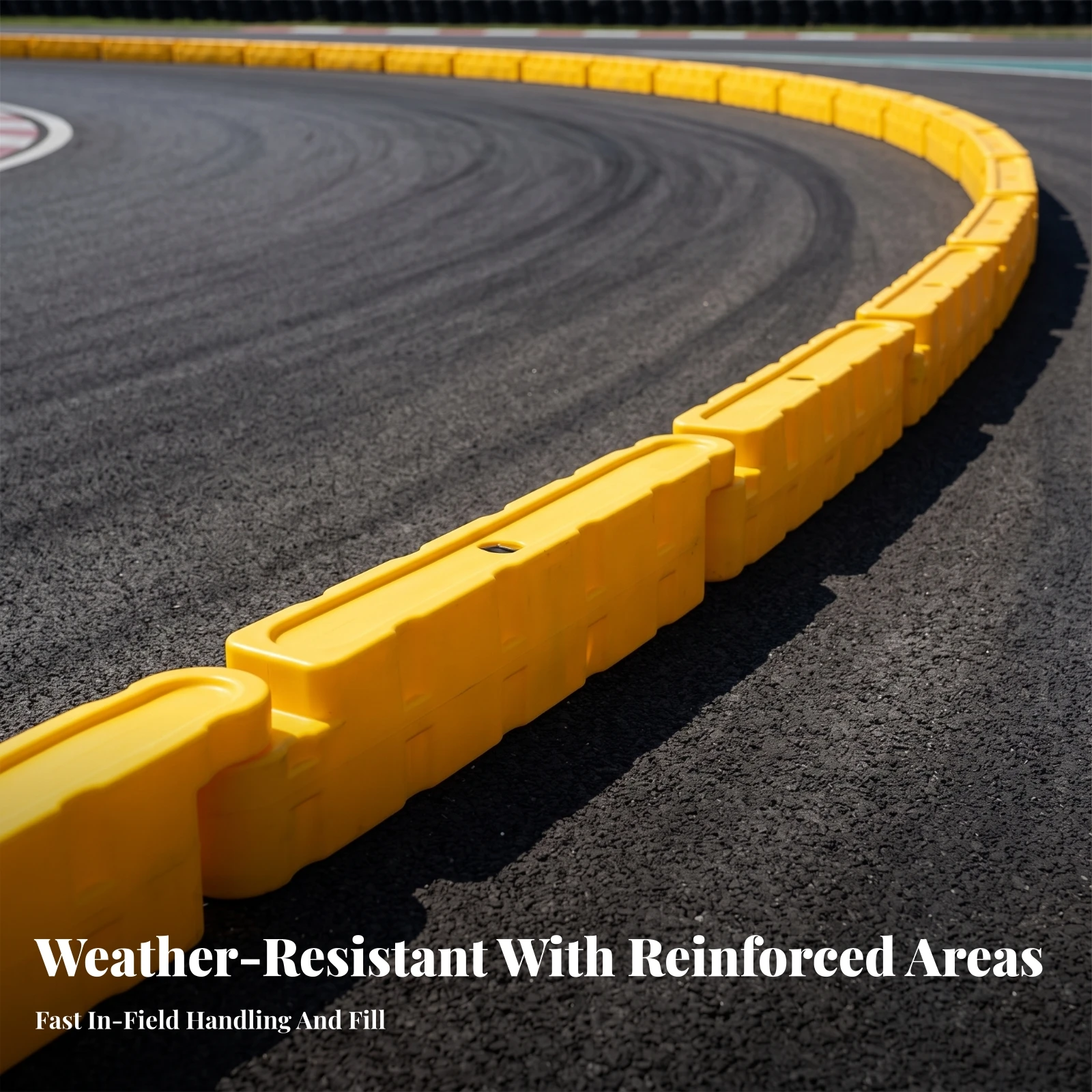 Go Kart Race Track Barrier Modular Go Kart Track Barrier Joinable Collision-Proof for Dock Edges