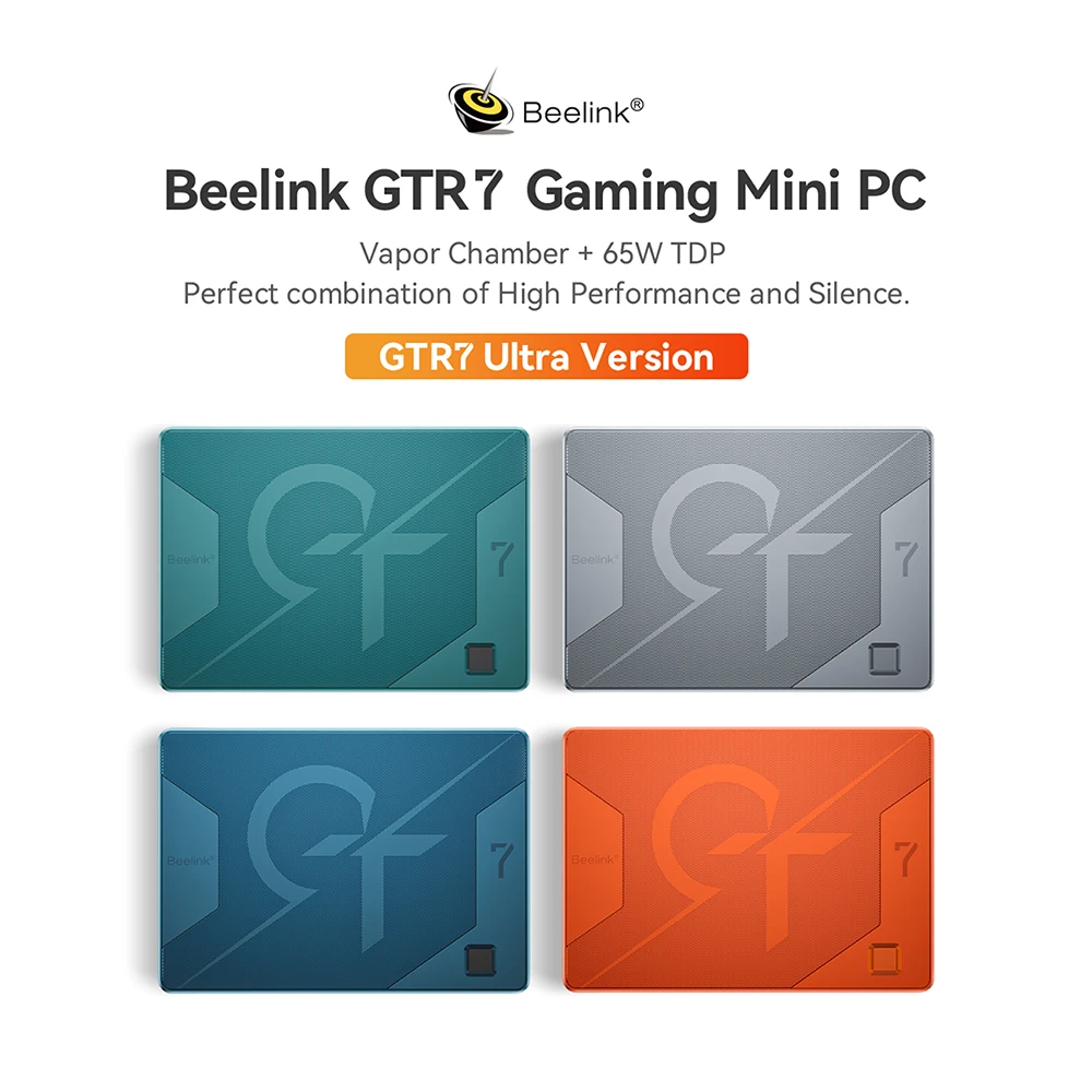 Imagem -02 - Beelink-mini Gaming pc Gtr7 Amd Ryzen7 7840hs Gamer Escritório Ddr5 Ram 32g Ssd Também 8k Display dp Faça Você Mesmo Laptop Computador