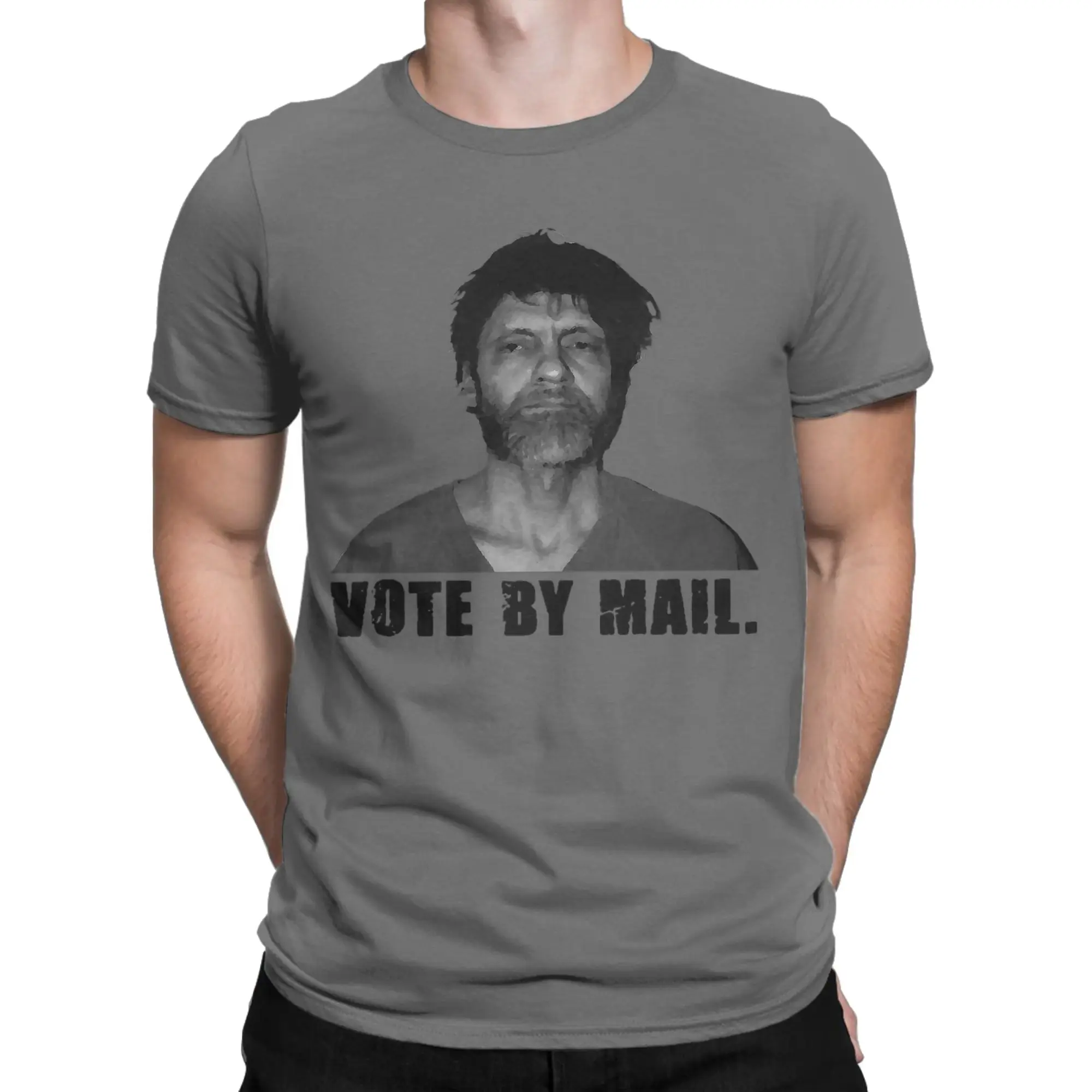 Vote By Mail Ted Kaczynski T Shirt 100% Cotton Vintage T-Shirt Crew Neck  Tee Shirt Short Sleeve Clothes Graphic Printed