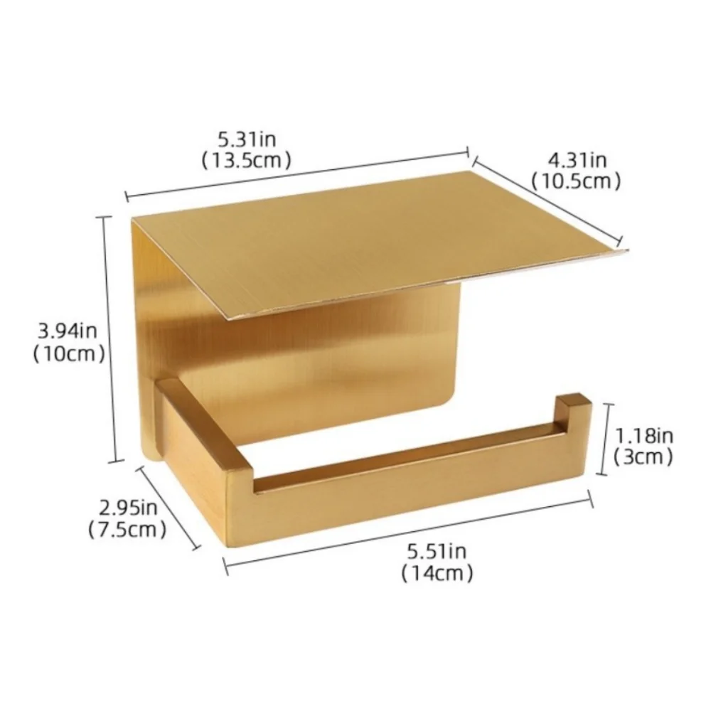 

Современный настенный держатель для туалетной бумаги, экономящий место, самоклеящаяся полка для рулонов, подставка для туалетной бумаги из нержавеющей стали, для использования в ванной комнате