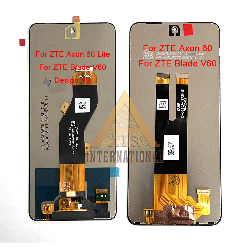 Original For ZTE Blade V60 Design 4G LCD Blade V60/V60 Smart Display Screen Touch Panel For ZTE Axon 60 Lite Frame