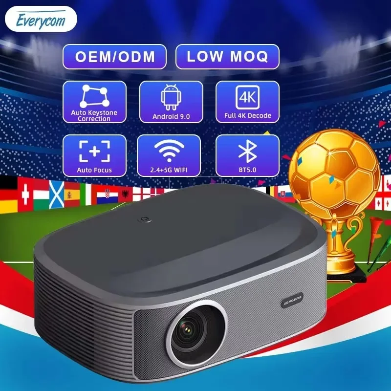 Everycom HQ10W Multimedia Video Led Proyector Home Lcd Hd Led Cinema Theater Home Projector 4k 1080P