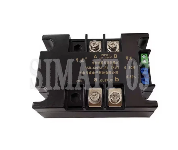Single Phase Motor Soft Starter 220V SSR-40WA-R1(1.5KW) 1.5KW Motor Online Soft Starting For Fan Water Pump