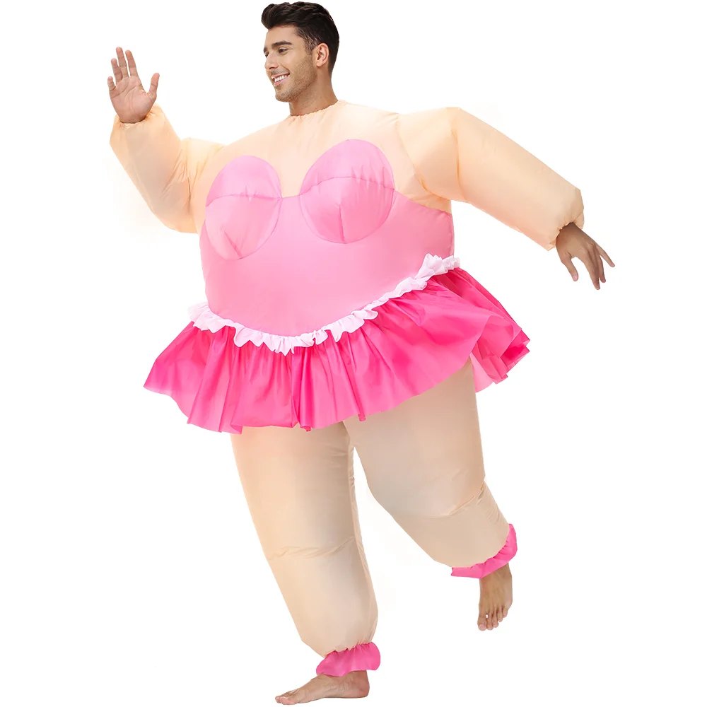 Adult Funny Ballet Inflatable Costume For Men Women Carnival Purim Fancy Dress Suits Halloween Mascots Cosplay Costumes