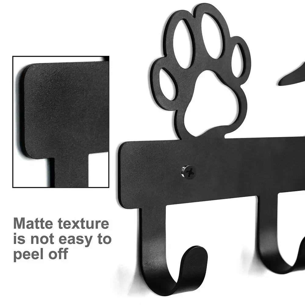 CIFBUY Metal Paw Pet Dog Hanger 5 Hooks Coat Key Lead Leash Wall Rack Holder Organizer, Towel Rack，Organizer，Storage rack