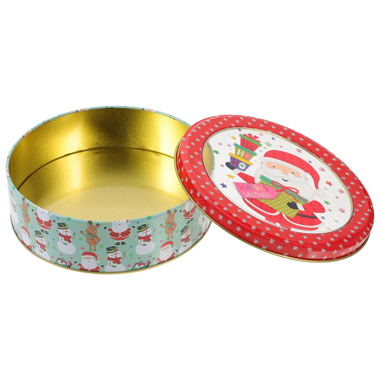 

Elegant Christmas Treat Box in Tinplate Material for Candy Cookies Storage Compact Gift Container Holiday Party Favors Xmas