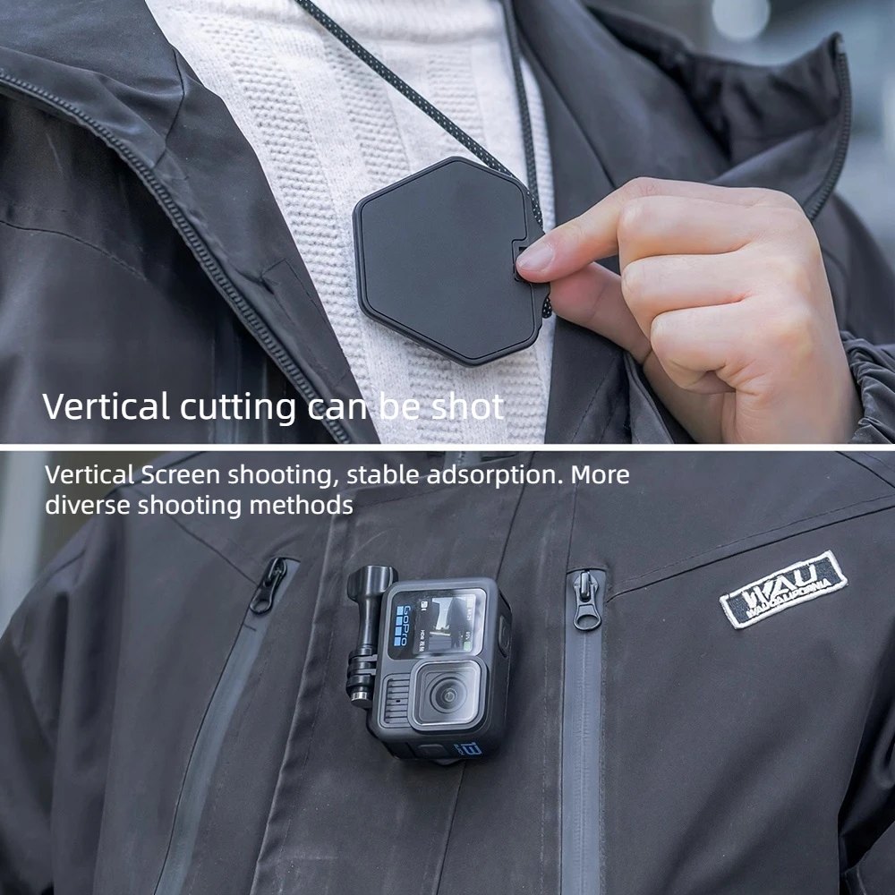 Magnetic Chest Bracket Quick Release Neck Hanging Fixed Holder for GoPro13/12 Hero11 DJI Action5pro/4 Sports Camera Accessories