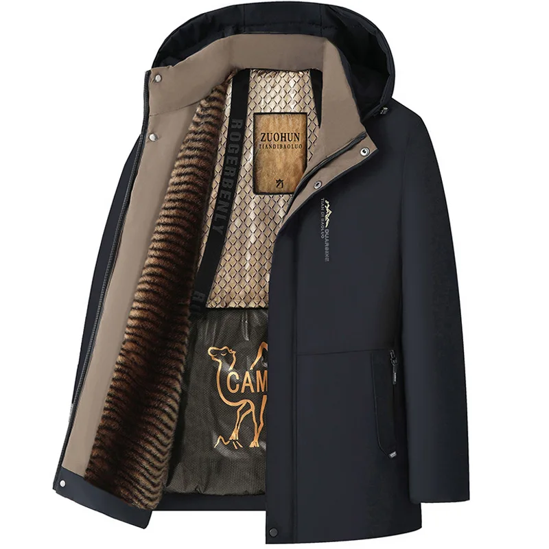 رجل سترة الخريف الشتاء جديد الرجال سترة الصوف اللون جاكيتات معطف غير رسمي رجال الأعمال معاطف حجم L-5XL 8866