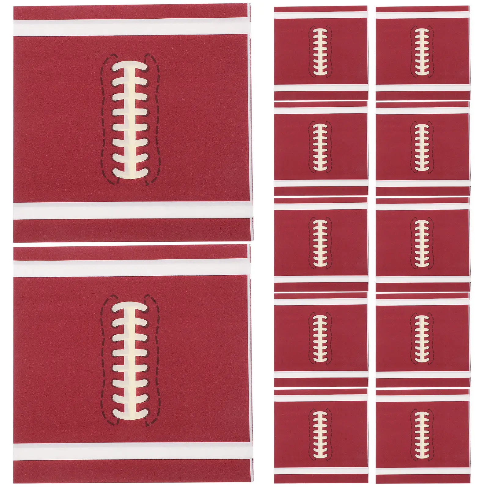 20Pcs Football Hand Towel Cocktail Napkin For Football Theme Napkins Rugby Print Paper Towels Holiday