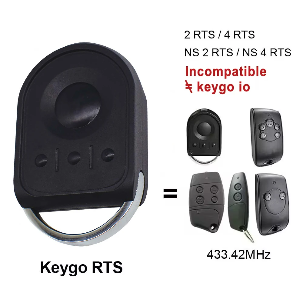 

Compatible Hand Transmitter SOMFY 1841064 / 1841026 / NS 2 / NS 4 / 433.42MHz Garage Gate Remote Control