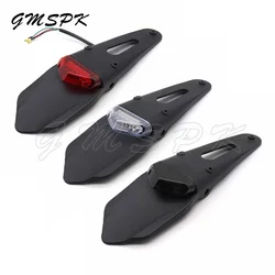 Universal Motorcycle Tail LED Light Motocross Rear Fender 12V Taillight Brake Stop License Plate Lamp For Enduro Off-Road