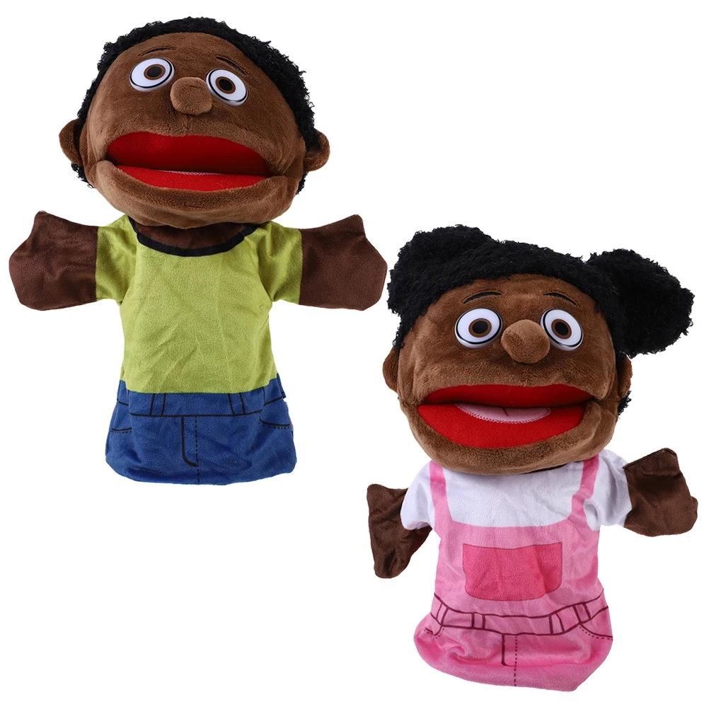 หุ่นมือเหมือนจริง 2 ชิ้น ของเล่นเล่านิทานสำหรับเด็ก สนุกสนาน สร้างสรรค์บทบาทสมมติ ของขวัญสำหรับวันเด็ก วันเกิด