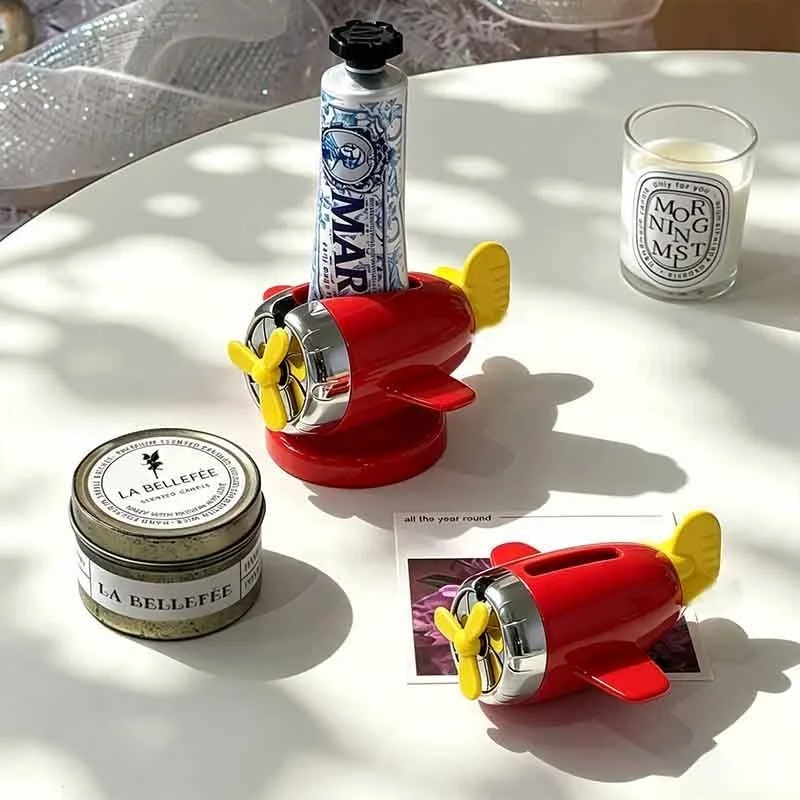 Airplane Manual Toothpaste Extruder Multifunctional Abs Extruder Toothpaste Facial Cleanser Hand Cream Children's Bathroom Produ