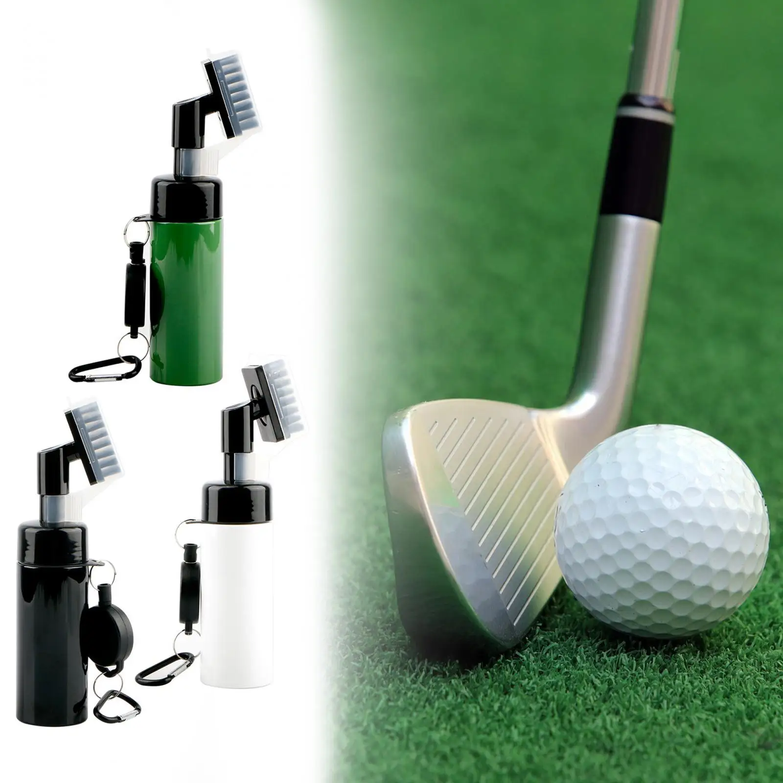 

Golf Cleaning Tool Brush Golf Club Cleaning Brush Nylon Bristles With Retainer Clip for Training Practice Golf Accessories