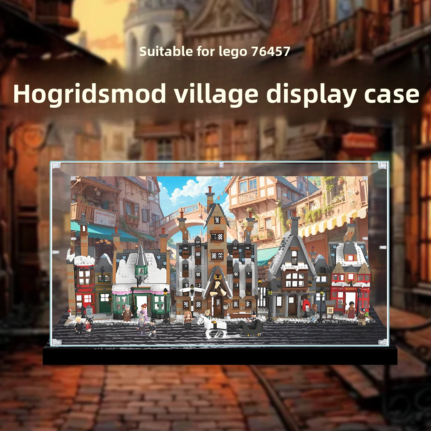 Suitable for LEGO 76457 Harry Potter Hogsmeade Village display box building block storage acrylic dust cover
