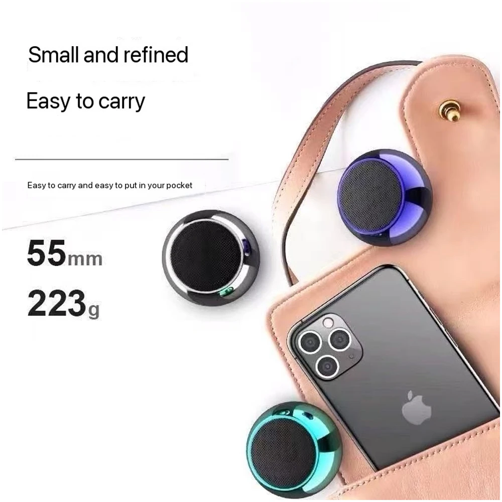 Altavoz Bluetooth, mini altavoz portátil inalámbrico, volumen portátil para exteriores, alta calidad, gran volumen, cañón de acero pequeño