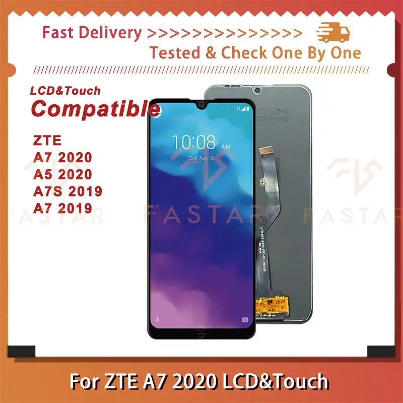 

6.09"Tested For ZTE A7S 2019 A7 A5 2020 LCD Display Touch Digitizer Assembly Replacement Repair mobile phone Screen A7 2020 lcd