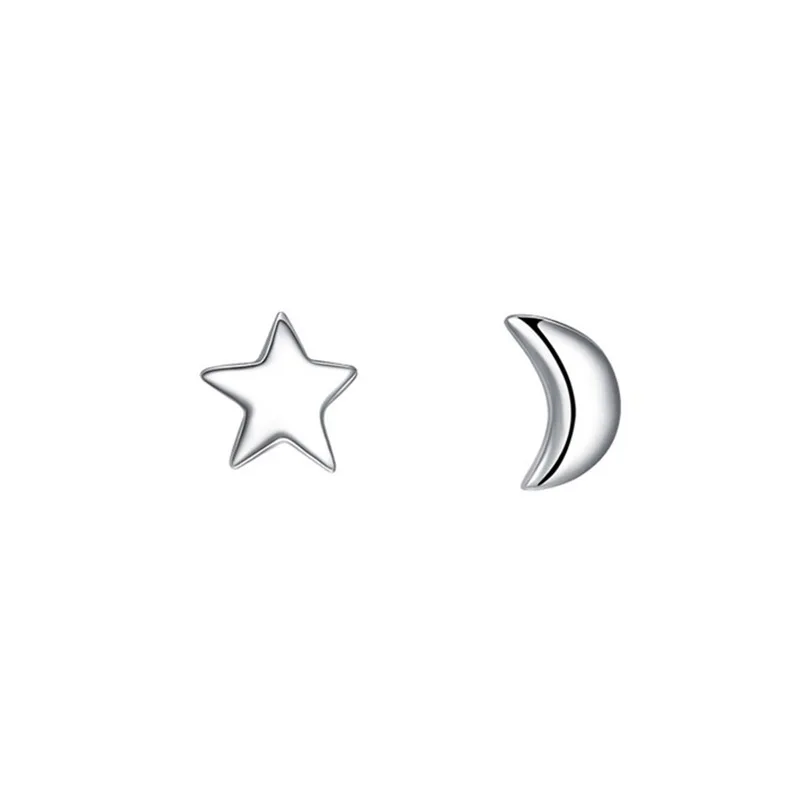 2024 New Star Moon Earrings for Women Asymmetric Fashion Classic Stud Earrings Party Gift Girls Women\'s Fine Jewelry