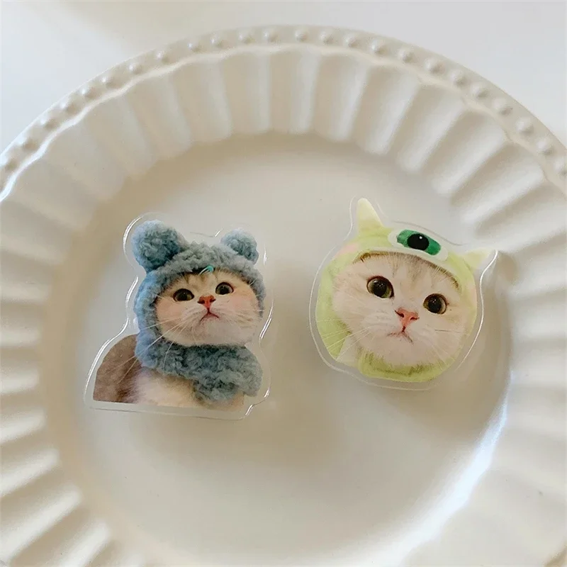 Korean Cute Cat Phone Holder Grip Tok Cartoon Kitten Finger Holder Griptok Stand Socket Support for IPhone Samsung Accessories