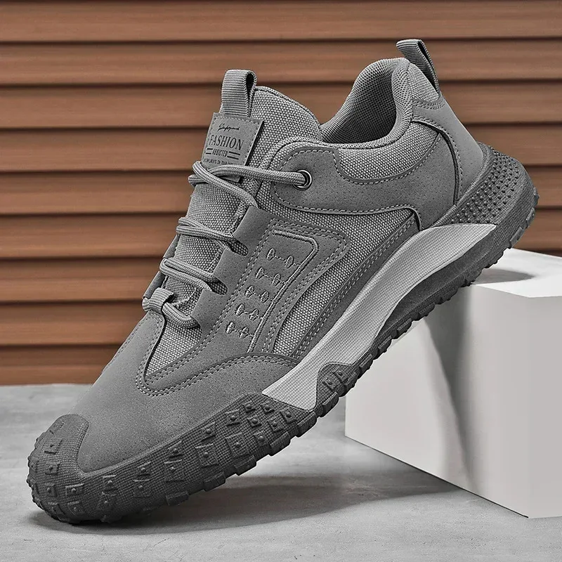 الربيع والخريف حذاء كاجوال تنفس الرياضة عدم الانزلاق خفيفة الوزن تنفس الرجال سميكة وحيد الأخفاف أحذية للرجال