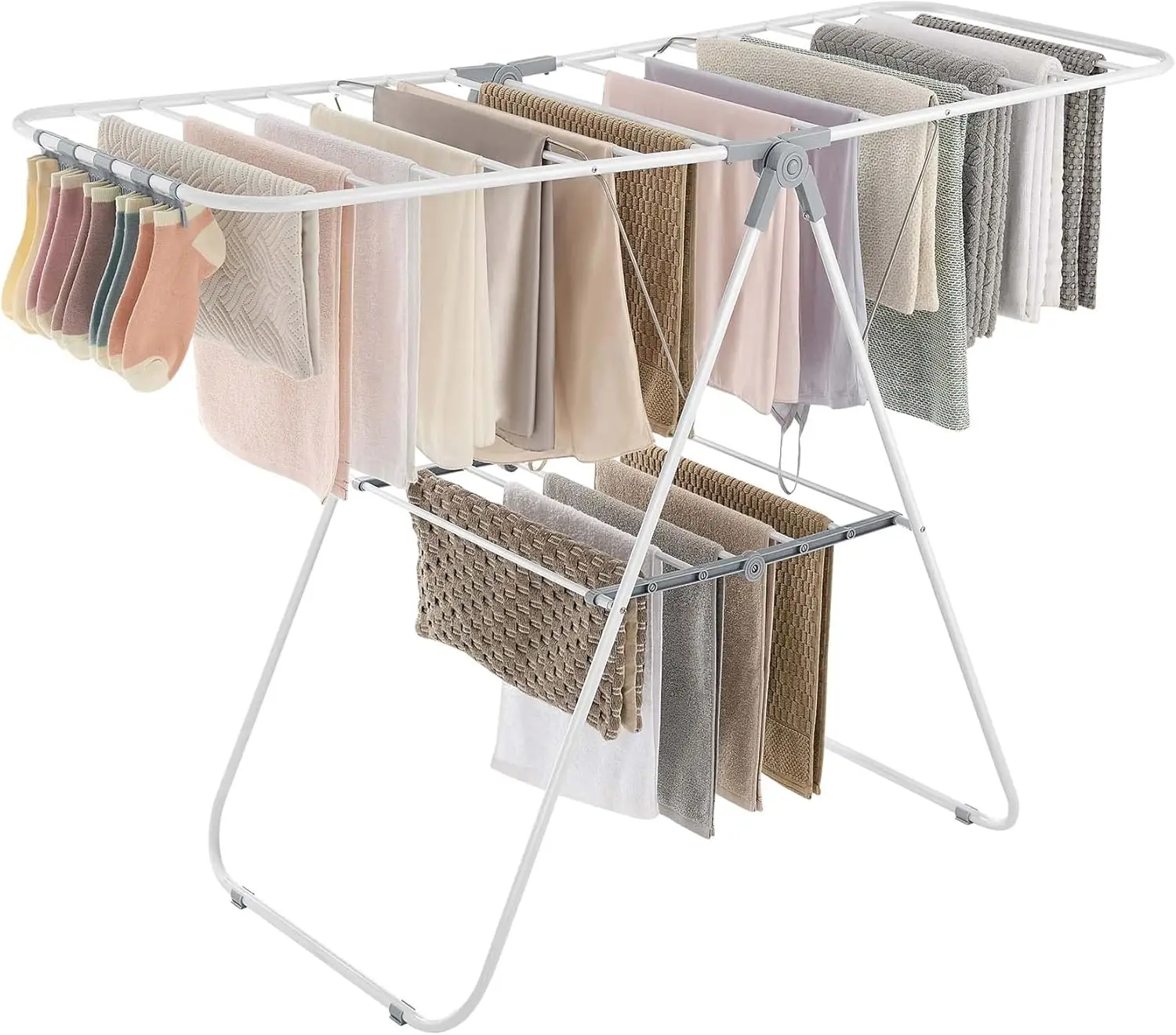 

Laundry Drying Rack Collapsible Wall Mounted Drying Rack Clothes Drying Rack Retractable Wall Drying Rack 24" Wide 11.2 Linear F