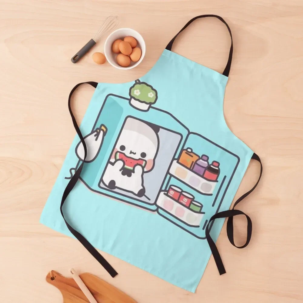 

mochi brownie bear and baby panda Apron kitchen utensil manicurist kindergarten teacher Kitchen Tools Accessories Apron