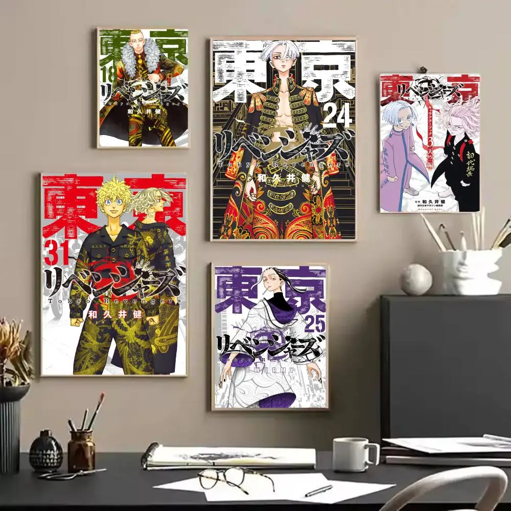Affiche autocollante de dessin animé Tokyo r-vengeance, peinture HD étanche, Art mural pour chambre à coucher, salon, décoration de maison, cadeau