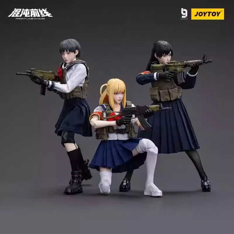 

JOY TOY 1/12 Level9 Chaos Frontline Series, тактическая команда с кленовым листом, комплект из 3 фигурок, украшение для рабочего стола, игрушка-сюрприз для мальчика