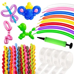 Strip/Spiral Balloon Set Latex Color Tyre Pump Glue Household Celebration Gathering Decoration Supplies Festival Wedding TMZ