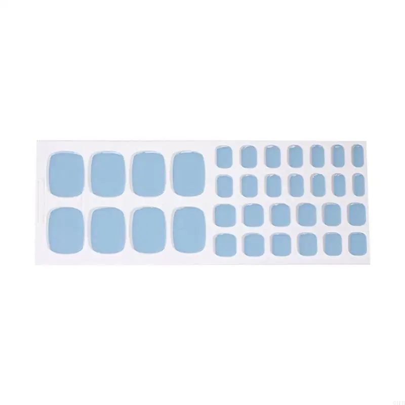 Q1FB 1 caixa gel manicure adesivos pedicure suprimentos cuidados com unhas Antecedentes pregos cor sólidos os