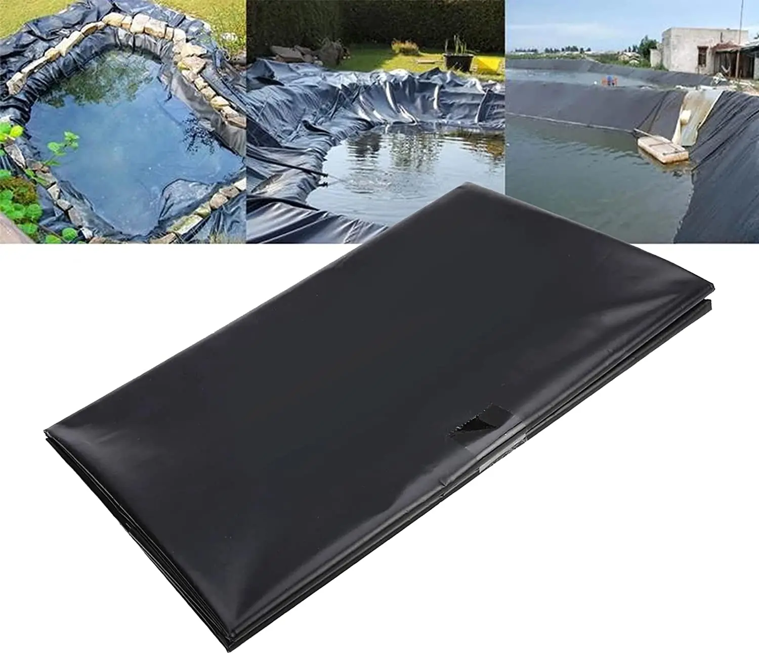 Waterproof Liner film Fish Pond Liner Garden Pools Reinforced HDPE Heavy Duty Guaranty Landscaping Pool Pond 0.5X1M /1.5X1.5M