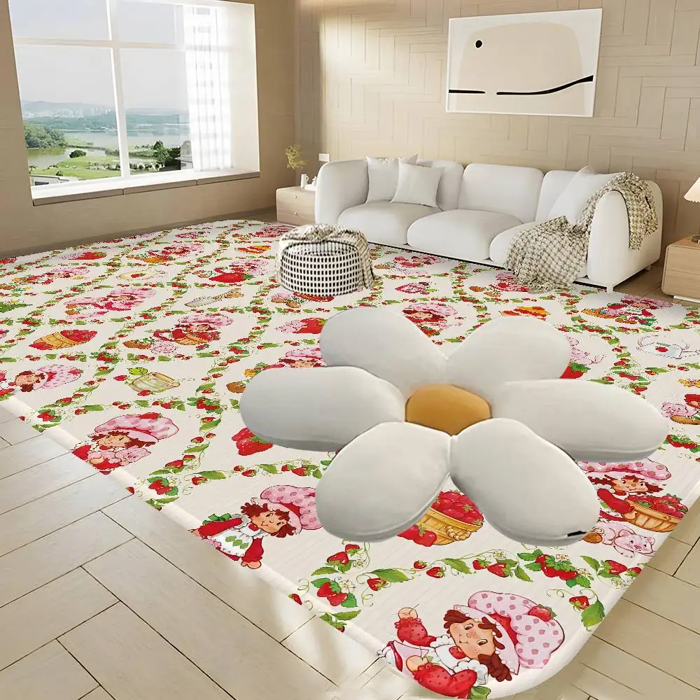 S-Strawberry Cute S-Shortcake-S Hallway Carpet Retro Multiple Choice Living Room Kitchen Rug Non-Slip Welcome Rug