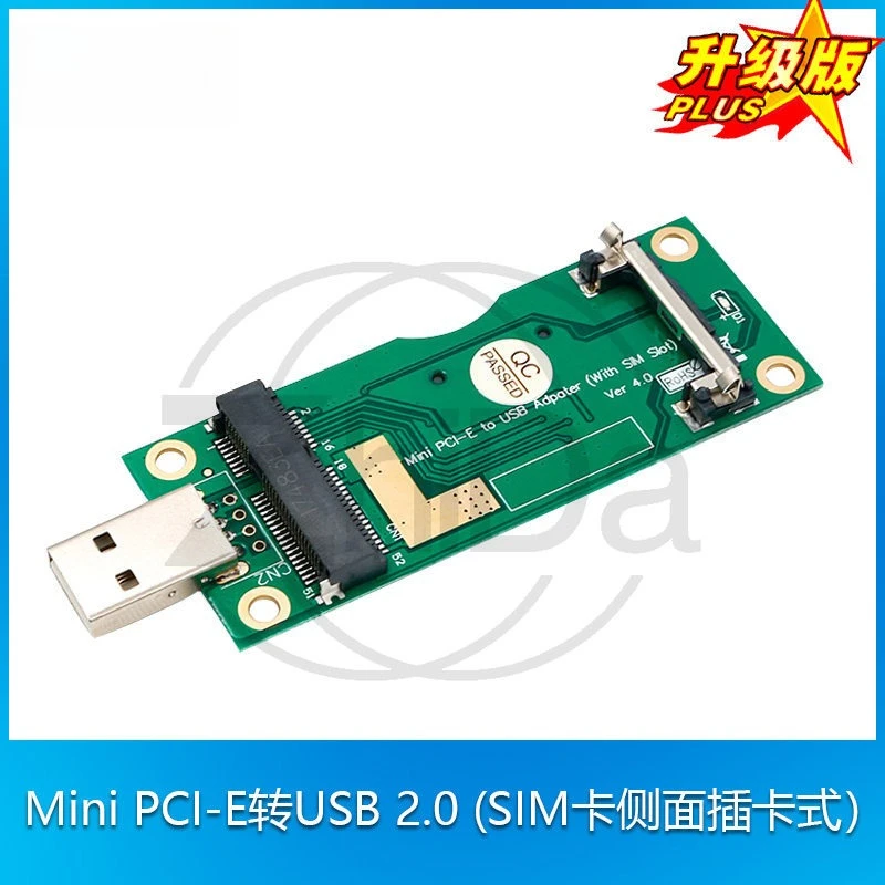 Upgraded Enhanced Mini PCI‑E To USB2.0 Adapter Card, Side Insertion Design Computer Expansion Board Hardware Accessories
