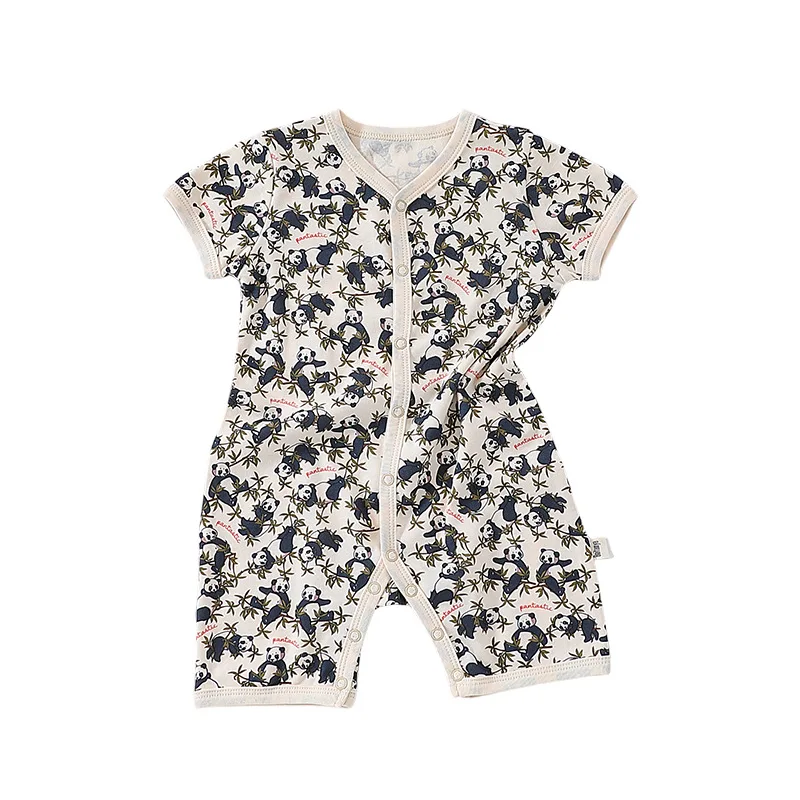 

RomperDew Baby Short-sleeved Onesie Baby Clothes Breathable Short Crawl Crawling Clothes Summer Thin Section Newborn Baby Hajis