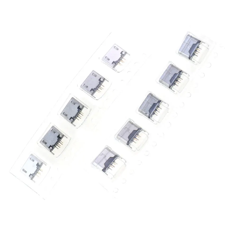 Cltgxdd 10pcs Vertical Micro Mini USB 5 Pin Female Socket Connector 180 Degrees Direct plug-in USB 5pin