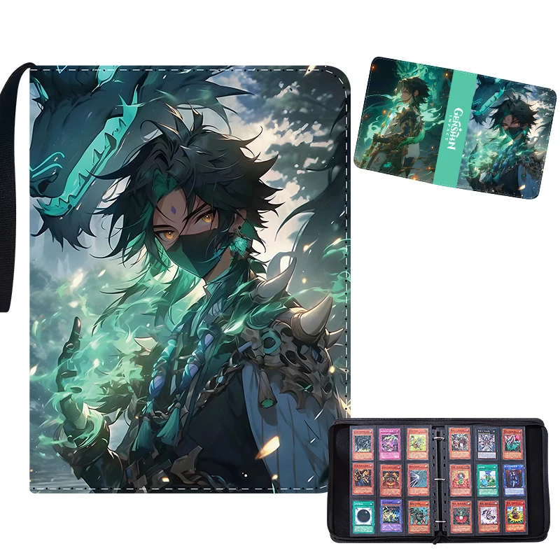 Genshin Impact Animation بطاقة ذات سعة كبيرة أربعة تسعة قصر فاخر بسحاب حقيبة بيك اب بطاقة بطاقة مجموعة الأطفال #1