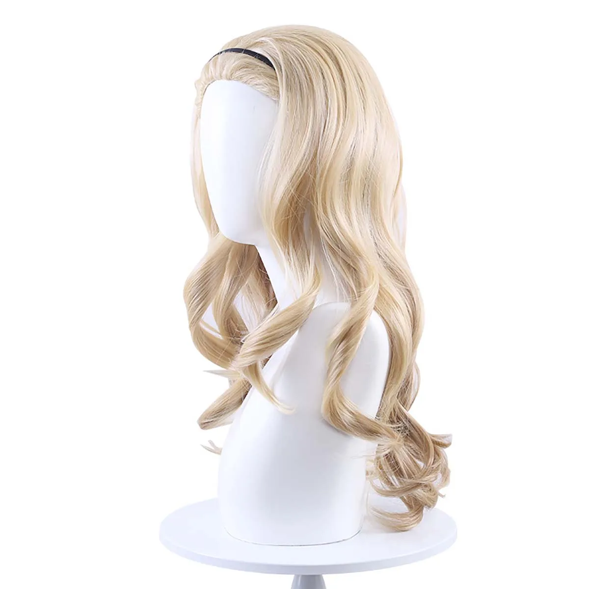 Frauen Anime Lycoris Recoil Kurumi Cosplay lange blonde lockige hitzebeständige Haarperücke