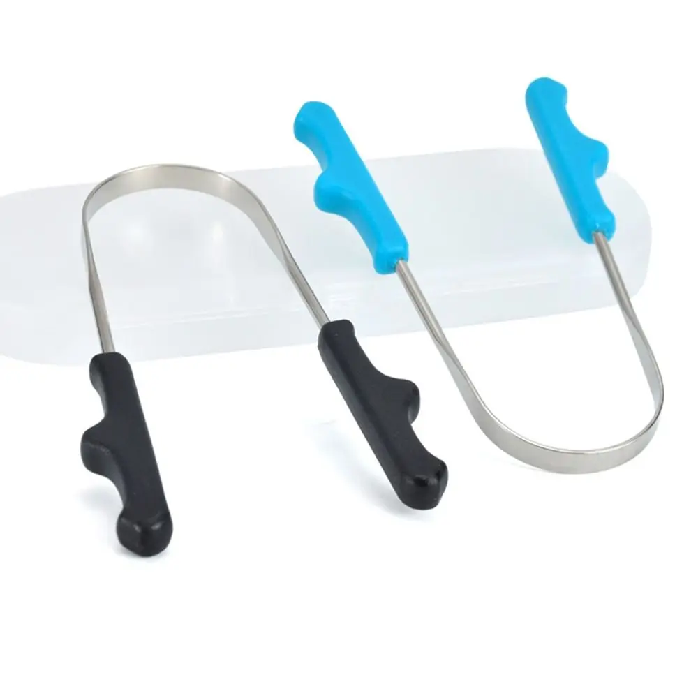 Stainless Steel Tongue Scraper Cleaner U Shaped Fresh Breath Oral Care Tool Portable Remove Halitosis Cleaning Tools