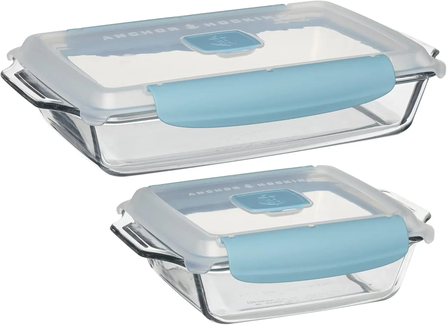 

4-Piece Truelock Locking Lid Bakeware Set with 3-Quart Dish & 8-Inch Square Pan for Easy Baking