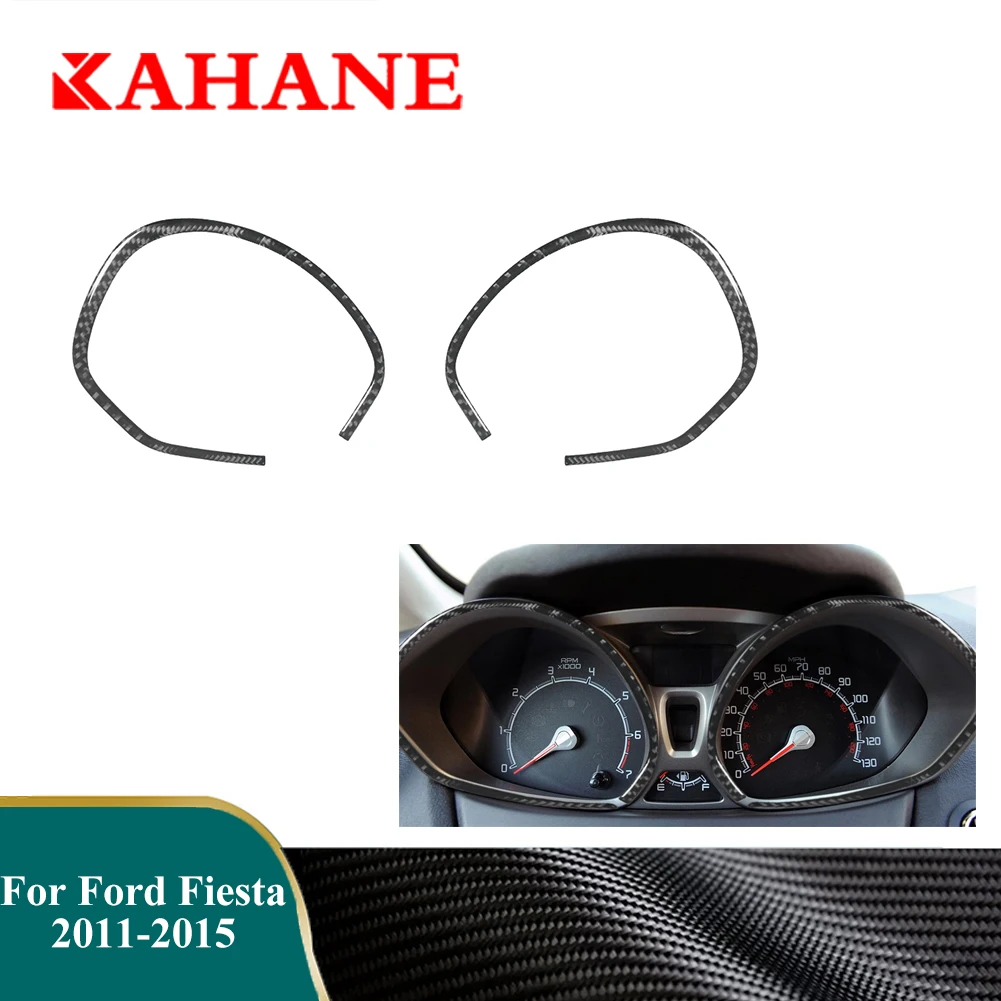 

Car Carbon Fiber Interior Stickers Speedometer Dial Decoration Strips For Ford Fiesta 2011 2012 2013 2014 2015 Trim Accessories
