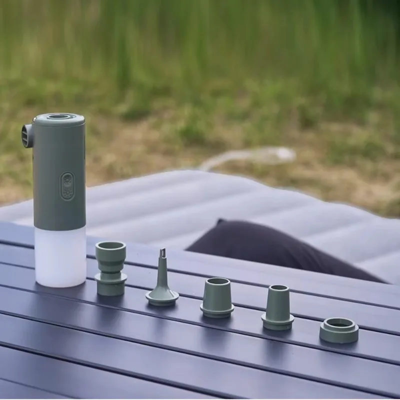 فانوس التخييم بالطاقة الشمسية مع مضخة هواء 100LM ضوء 5 فوهات قابلة للشحن للخيام الدراجات نفخ استخدام الطوارئ والعتاد في الهواء الطلق