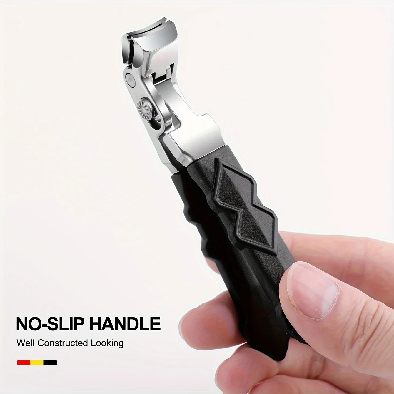 

Stainless Steel Nail Clippers Heavy-Duty Wide Jaw for Thick Toenails & Fingernails Splash-Proof with Precision Blade