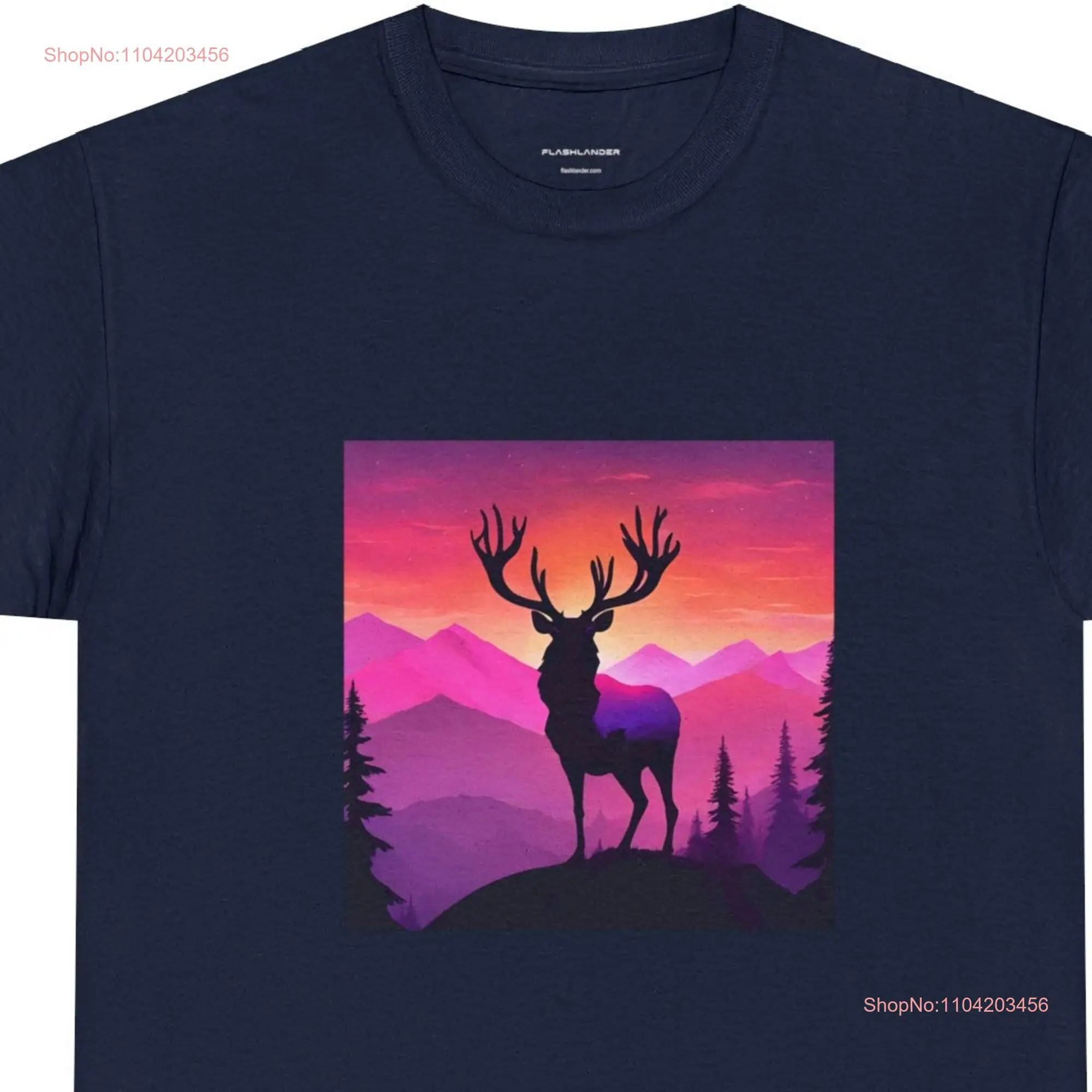 HUNTING SHIRT DEER Lovers National Park T Majestic Sunset Themed Heavy Cotton Wanderlust long or short sleeves