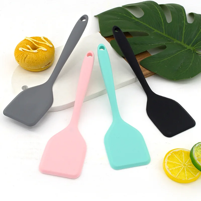 Silicone Wok Spatula Cooking Turner Non-Stick Beef Meat Egg Kitchen Scraper Pizza Shovel Kitchen Accessories  20.5x5.5cm